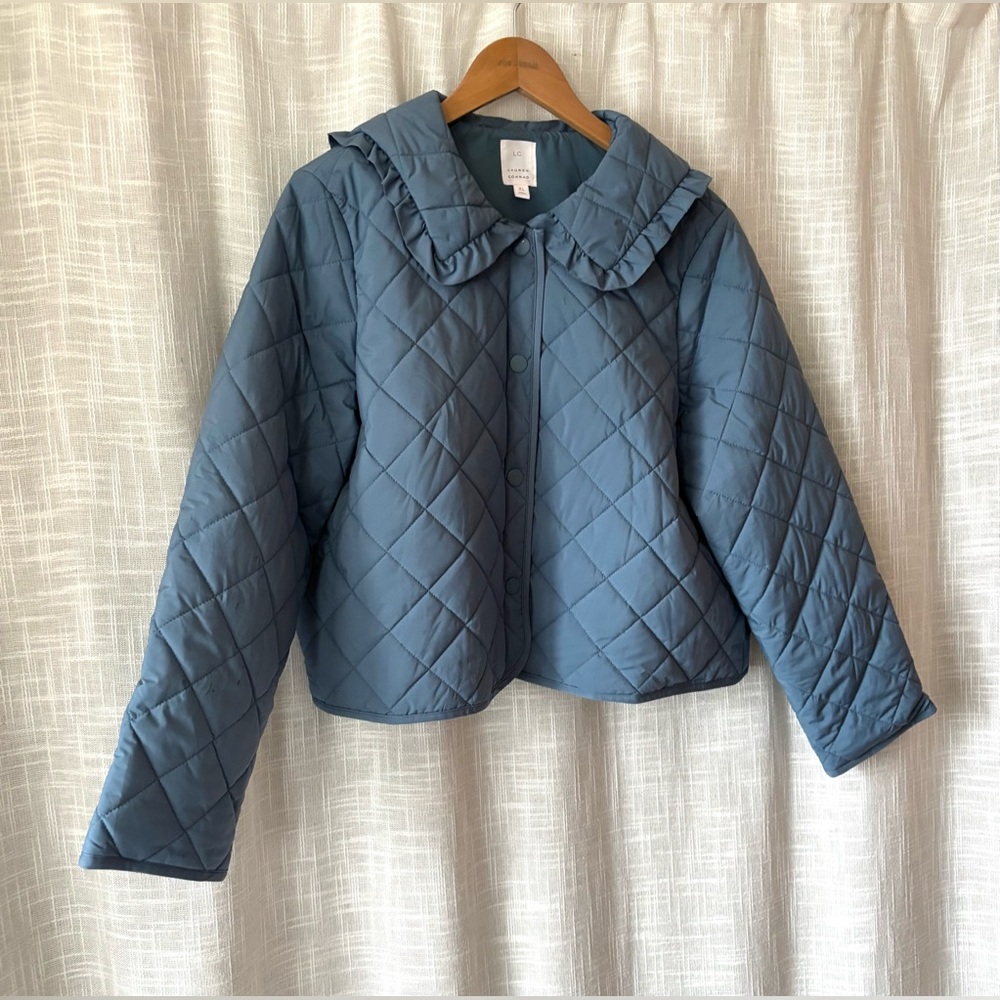 LC Lauren Conrad | Ruffle Quilted Jacket